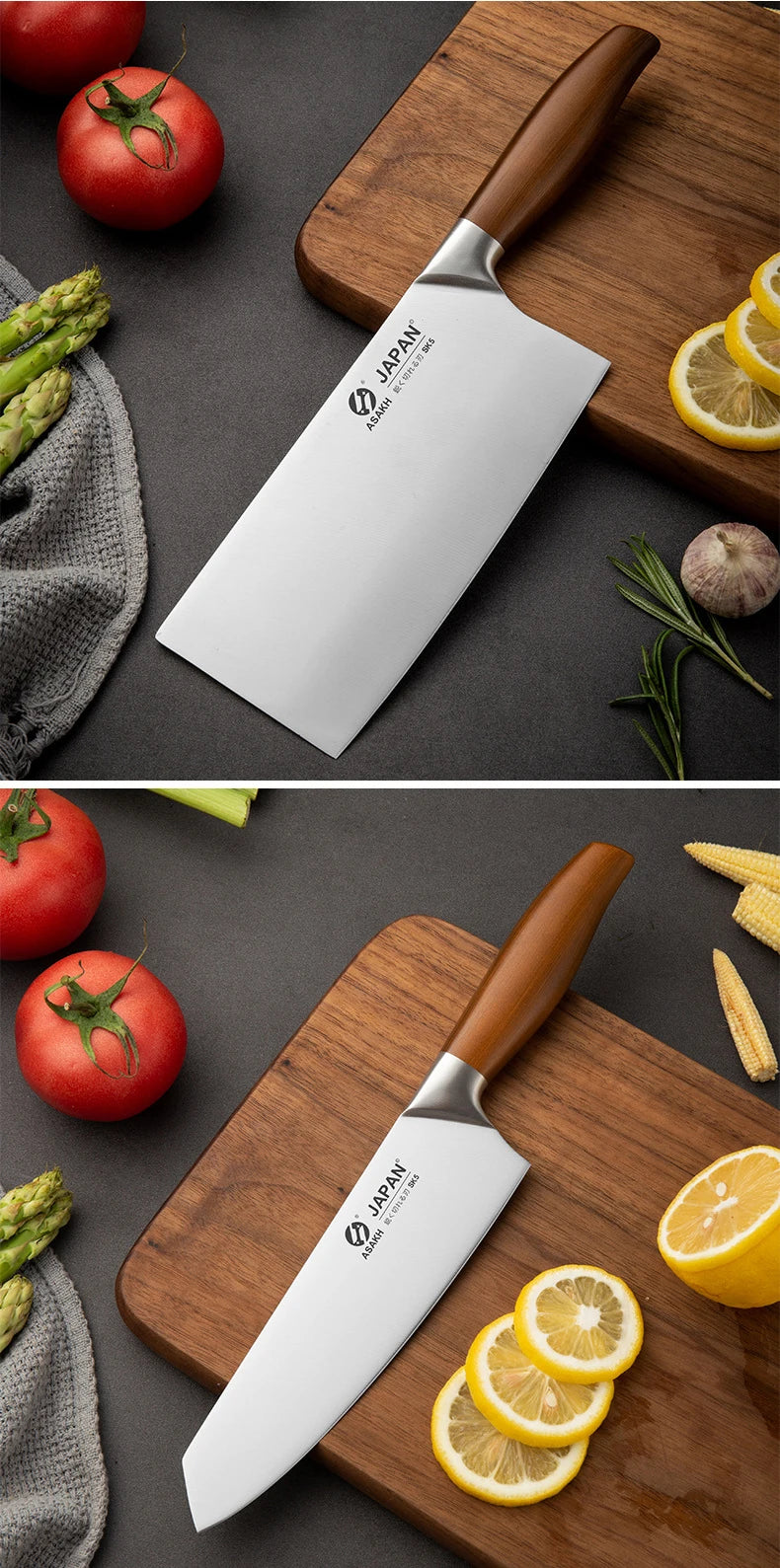 Kitchen Knives Set Stainless Steel Meat Chopping Cleaver Fish Vegetables Slicing Butcher Knife Japanese Chef Knife with Gift Box