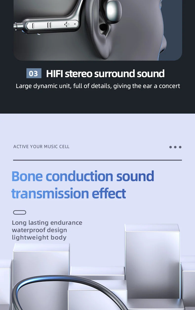 Ks15 Bluetooth Earphone Neck Mounted Wireless Headset With High Power Sound Conduction And Long Battery Life