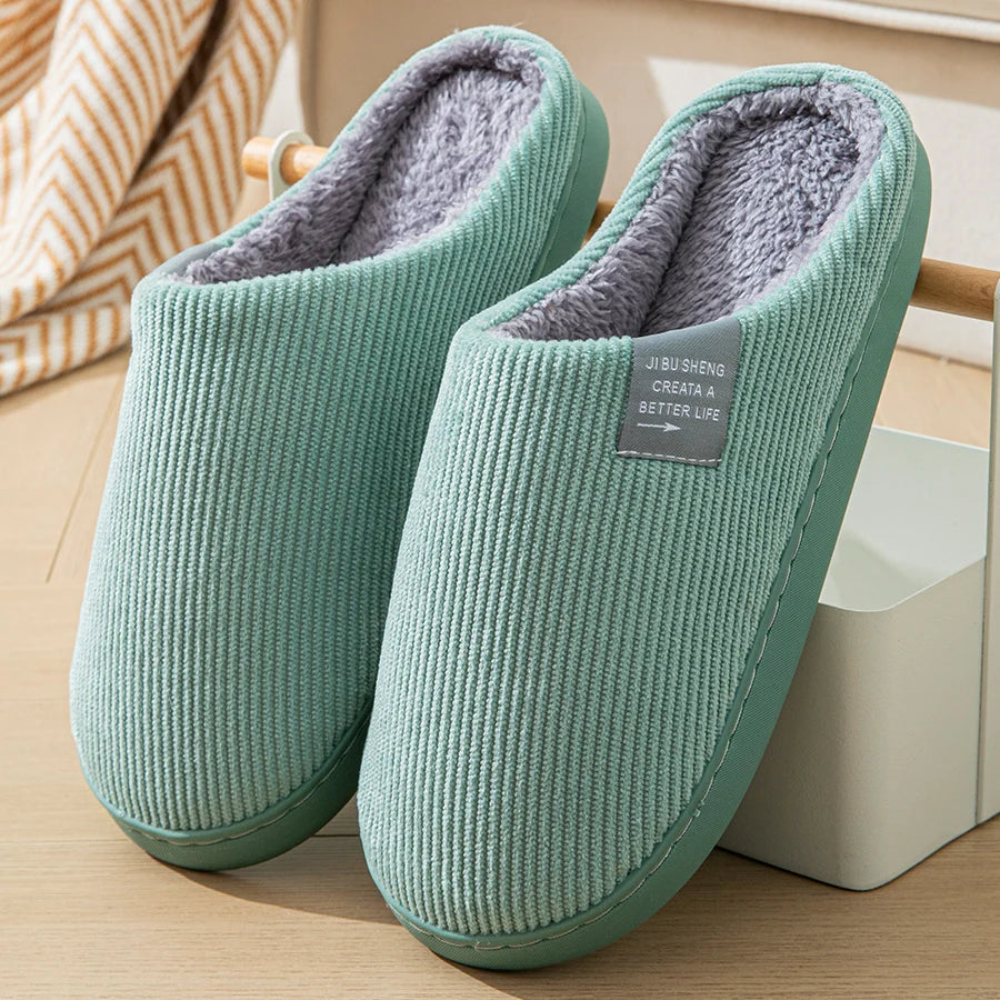 Women's Thick-Soled Soft-Soled Household Slippers Household Plush Slippers Non-Slip Warm Slippers Indoor Winter