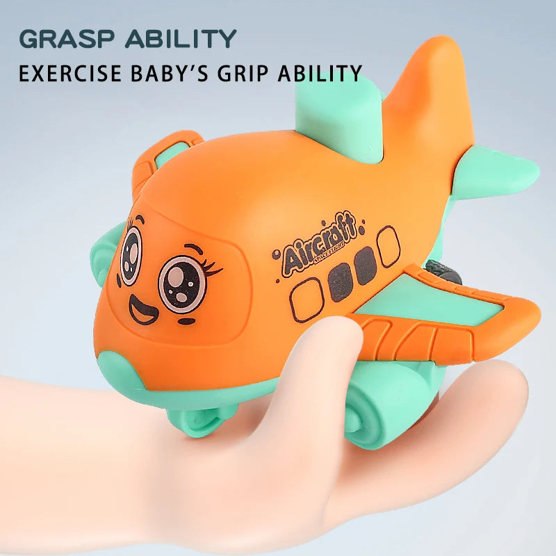 Press and Go aircraft Toys for Toddlers 1-3, Baby Animal Racing Cars, Infant Play Vehicle Set, Baby Push Go Friction Car Toys