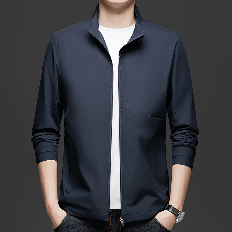New Men's Casual Jacket Casual and Fashionable Windbreaker Waterproof and Versatile Outdoor Jacket