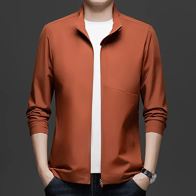 New Men's Casual Jacket Casual and Fashionable Windbreaker Waterproof and Versatile Outdoor Jacket