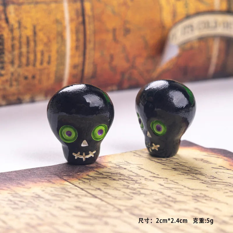 Halloween Ghost Skeleton Small Ornament Desktop Decoration Mini Crafts Miniatures Home Room Tablektop Decoration Figurines