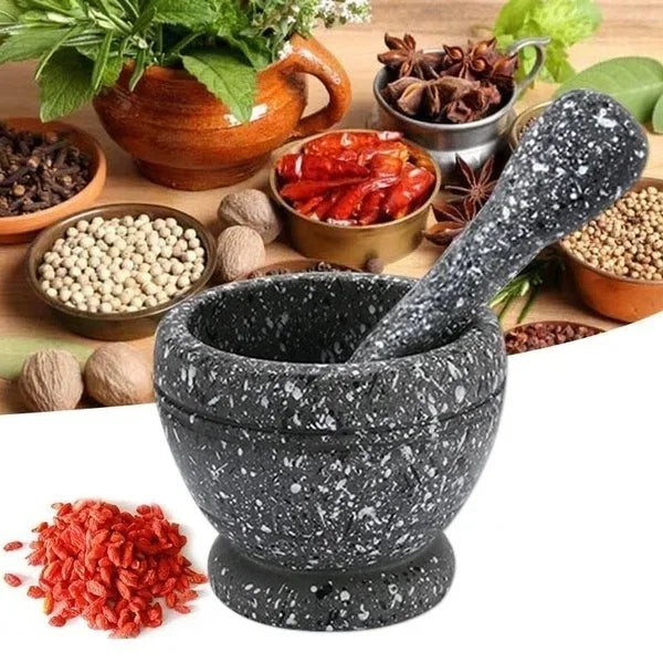 Kitchen Small Cooking Tools Resin Mortar Pestle Set Garlic Herb Spice Mixing Grinding Crusher Bowl Restaurant Accessories
