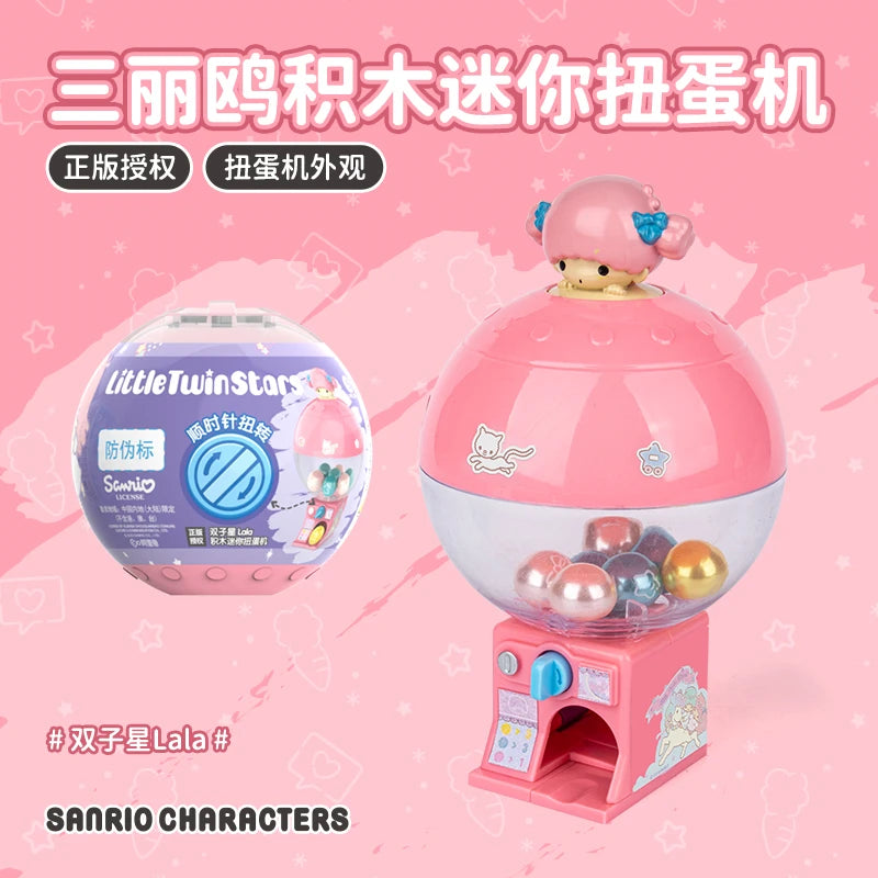 New Sanrio Hello Kittys Kuromi Cinnamoroll Children Toys Cute MINI Egg Twisting Machine Cartoon Creative Kids Toys for Girl Gift