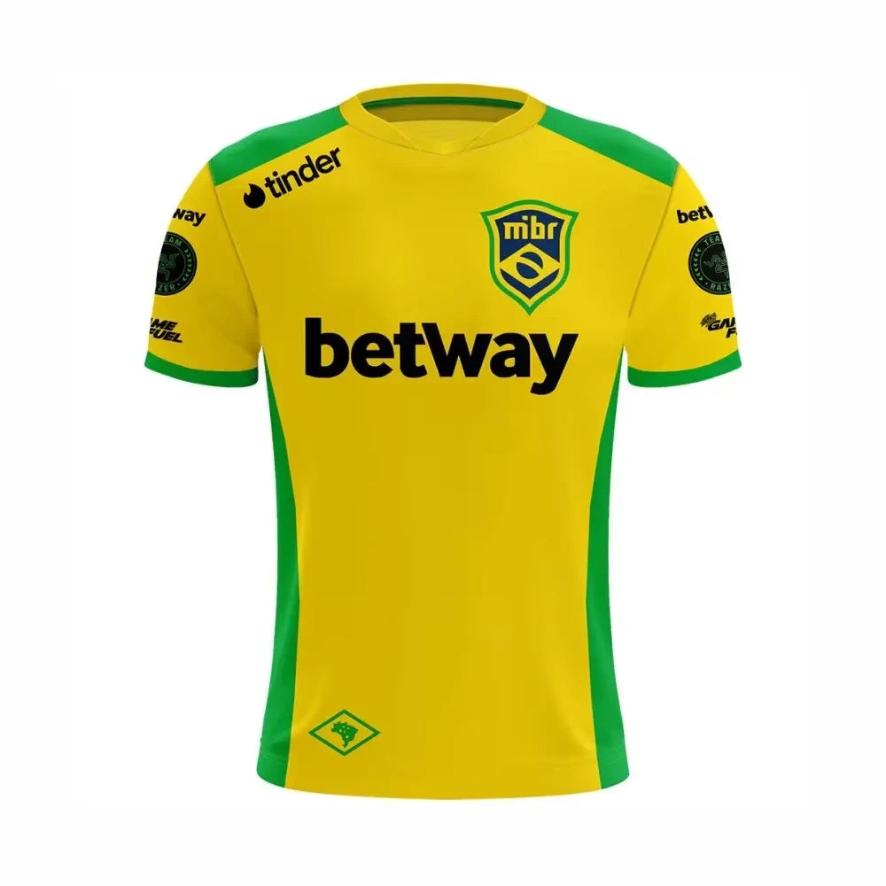 T-shirts For Men Jersey Uniforme MIBR Esports Manto Azul e Dourado 2025 Summer Men Clothes T-shirts For Men Men's Clothing