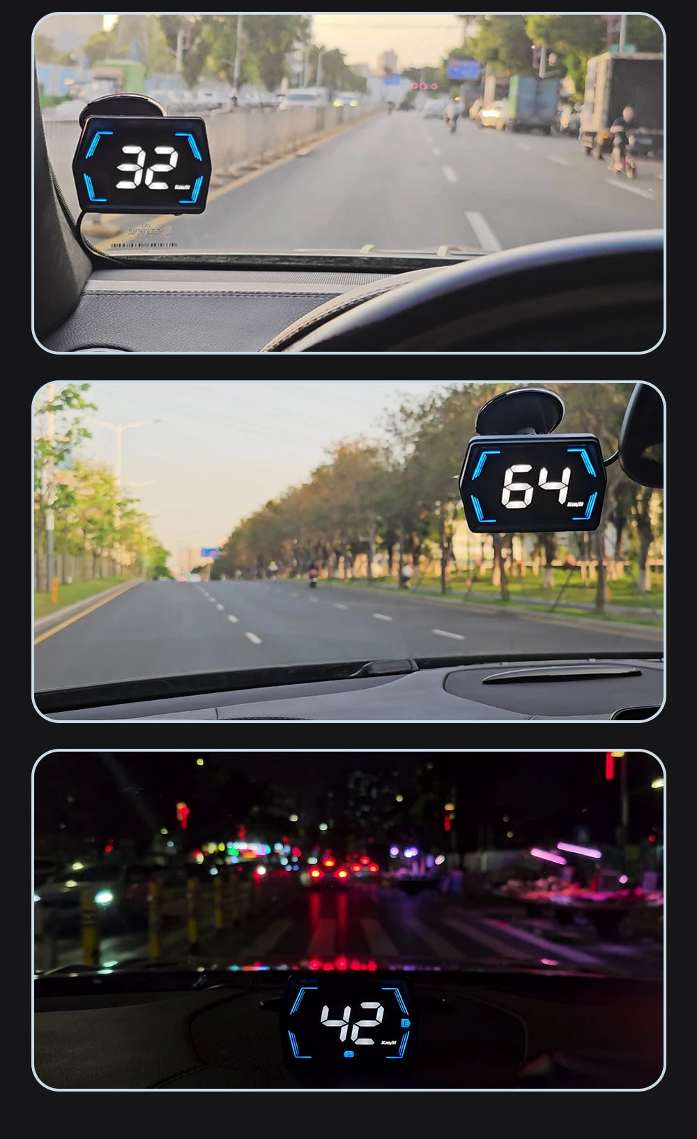 G20 GPS Display Car Digital Speedometer HUD Head-Up Display Eletronics Speed Alarm Gadgets Inteligent Compass For All Car Custom