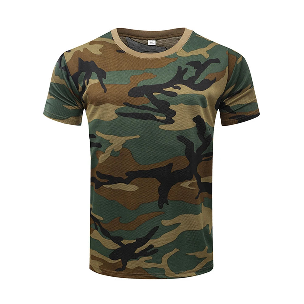 3D Camouflage T-Shirt Men Clothes Outdoor Fashion Casual O Neck Short Sleeve Summer Street Oversized Men Outdoor Sport T Shirts