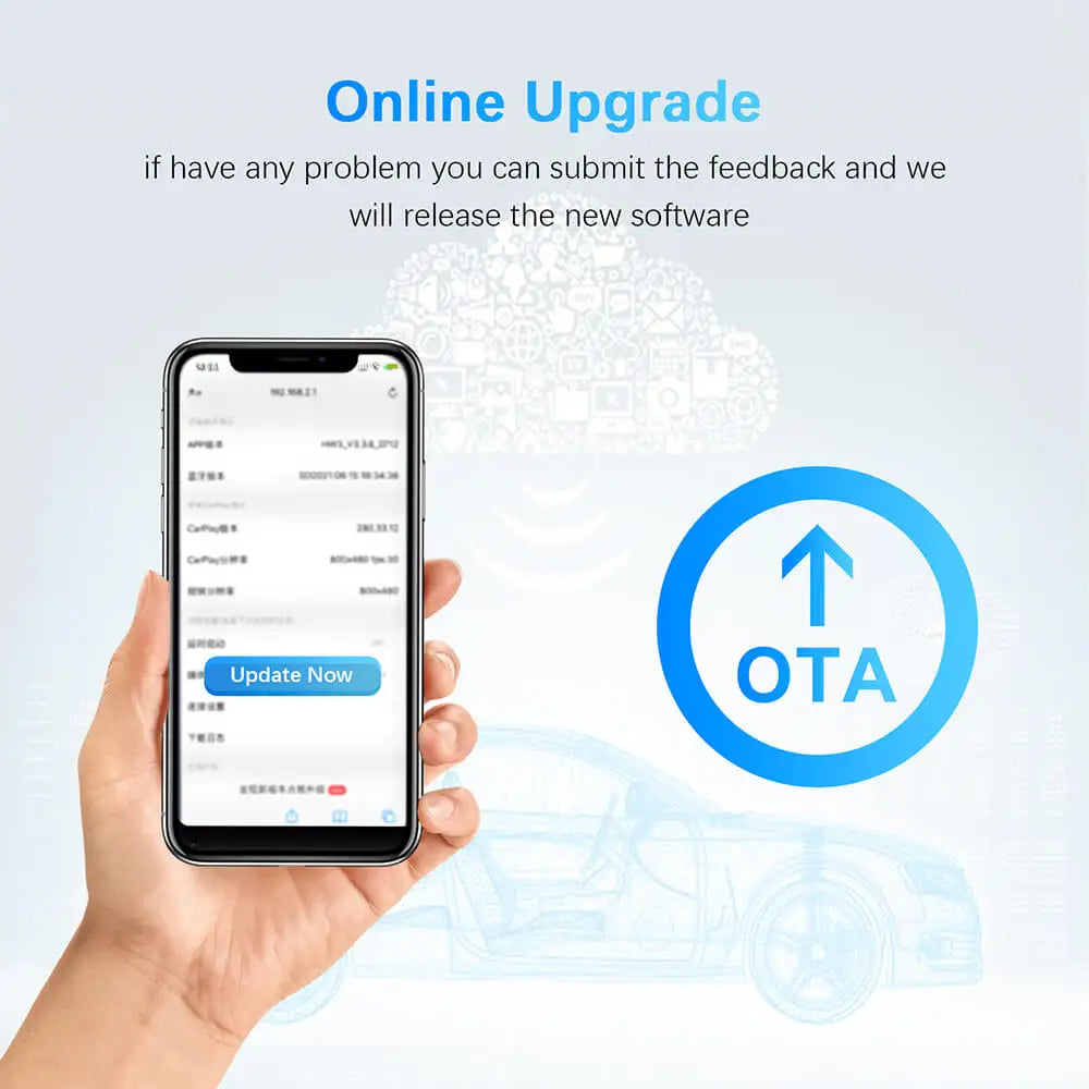 2in1 Wired to Wireless CarPlay Android Auto Adapter for OEM Car Stereo With USB Plug and Play