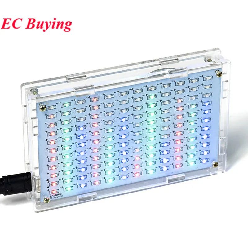 DIY LED Music Spectrum Electronic Kit Audio Sound Frequency Display PCB Soldering Project Practice Solder Diy Electronic Kits