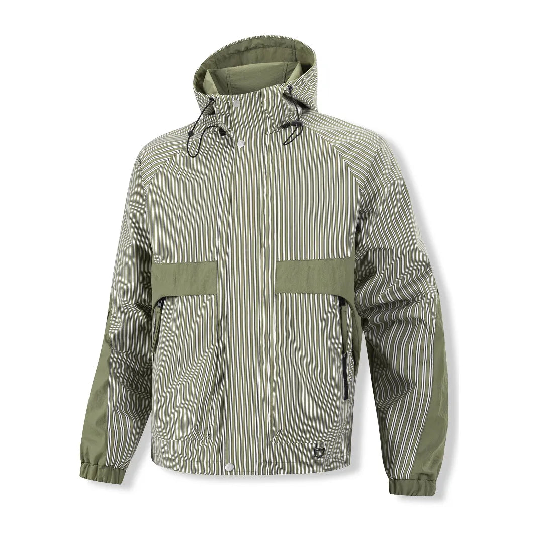 Mens Cross Border Jacket 2025 Spring Autumn American Style Hooded Cargo Jacket  Teenager Casual Versatile Outdoor Sports Outerwe