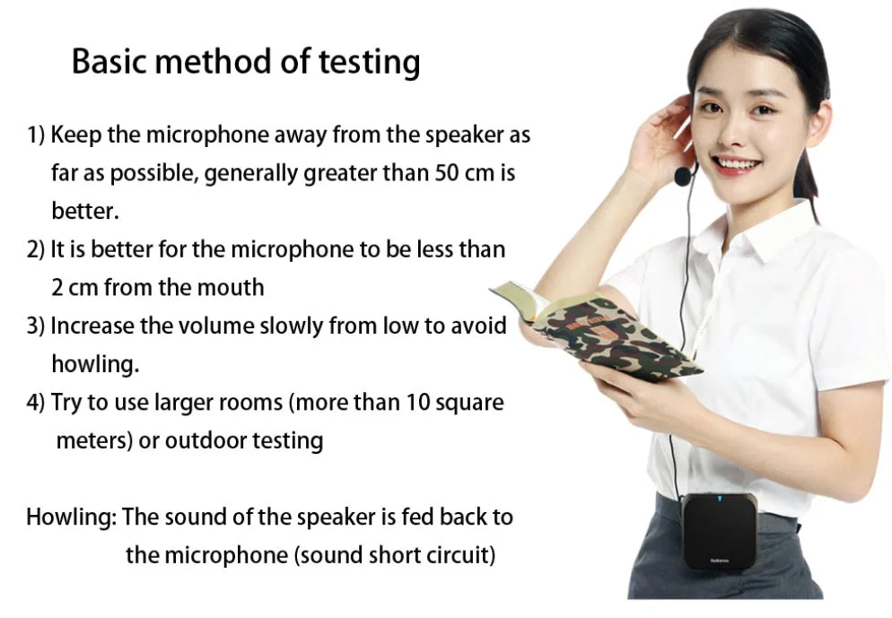 Headworn Microphone Loudspeaker Voice Amplifier Recorder Mic Speaker Audio Mini Wired Mikrofon Mike Sound Battery Kit Headset
