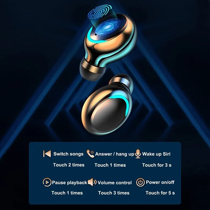 Wireless Bluetooth Earphones TWS Headphones LED Digital Display Binaural Headset Waterproof HD Calling Noise Reduction Headphone