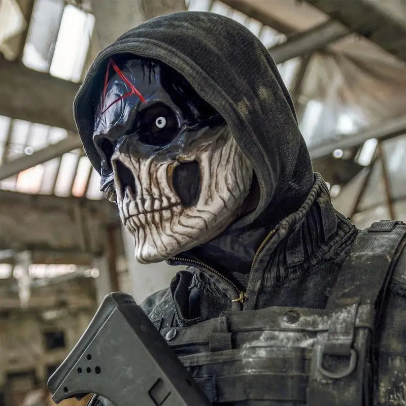 Halloween Scary Skull  Head Mask Cosplay Party Horrible Bloody Masks Carnival Adult Horror Costume Head Cover Latex Mask