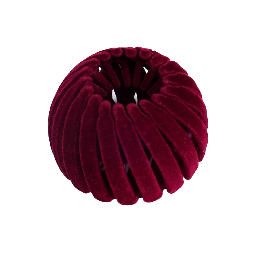 Women Bun Hair Claw Velvet Bird Nest Expanding Hair Accessories Horsetail Buckle Hair Clips Female Ponytail New Headwear Hairpin