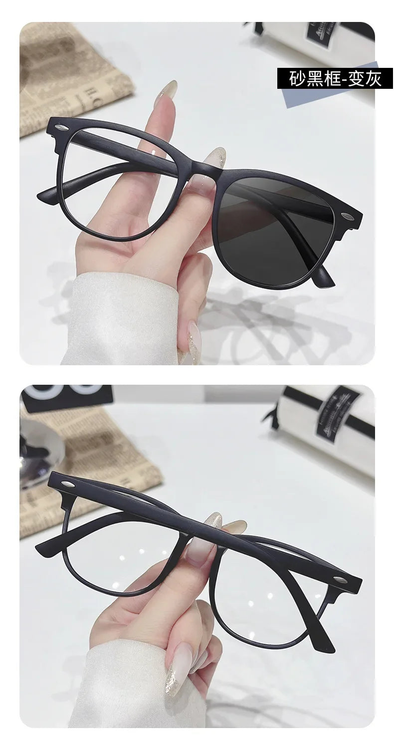 2025 Brand New Sunglasses for Men Women Photochromic Lenses Korean Style Trendy Eyewear Summer Outdoor Beach Sun Glasses