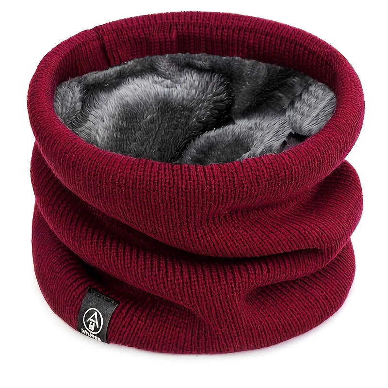 Winter Neck Warmer Scarf Fleece Lined Windproof Gaiter Soft Thermal Insulation for Men Women Halloween Christmas Gift Accessory