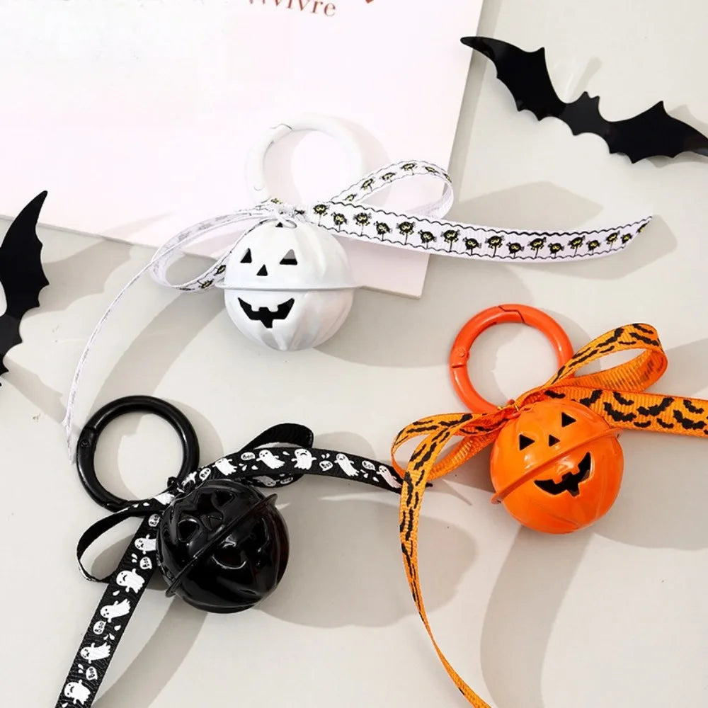Halloween Pumpkin Bell Pendant Cute Spooky Charm For Keychains & Bags Perfect Party Favors & Holiday Decor
