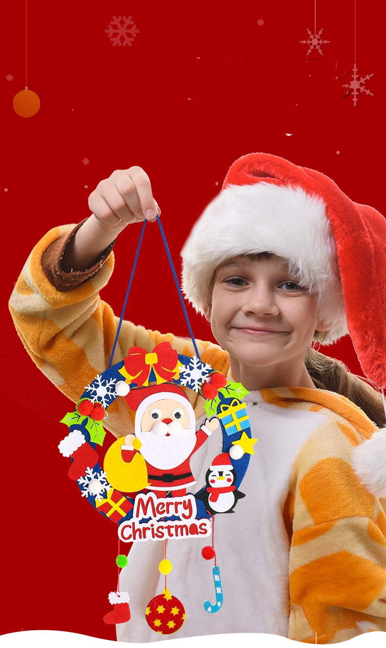 Christmas Decor Children Felt Craft kits DIY Christmas Garlands Wreaths Christmas Craft Kits for Kids DIY