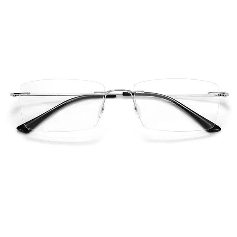 Fashion Business Anti-blue Light Frameless Reading Glasses Women Anti-fatigue Presbyopic Glasses Computer Grade Glasses