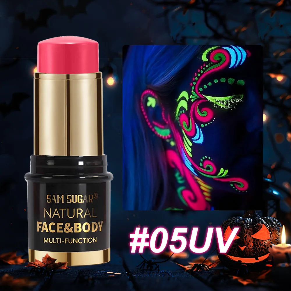 Halloween Body Face Paint Eyeshadow Stick Cosplay Makeup Cosmetics Fake Blood Waterproof Luminous White Halloween Face Painting