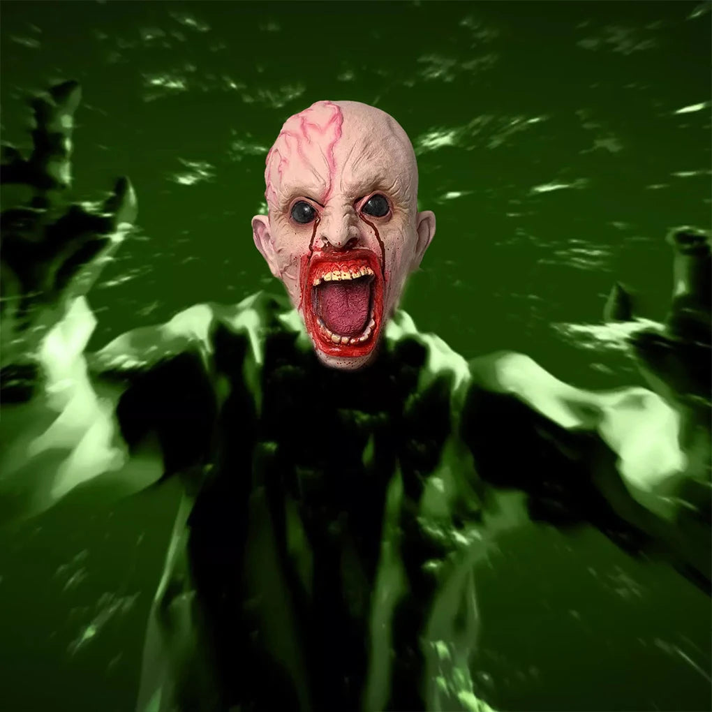 Latex Realistic Horror Mask For Halloween Makeup Party Scary Face Cover Makup Parties Masquerade Bloody Disgusting Scary Masque