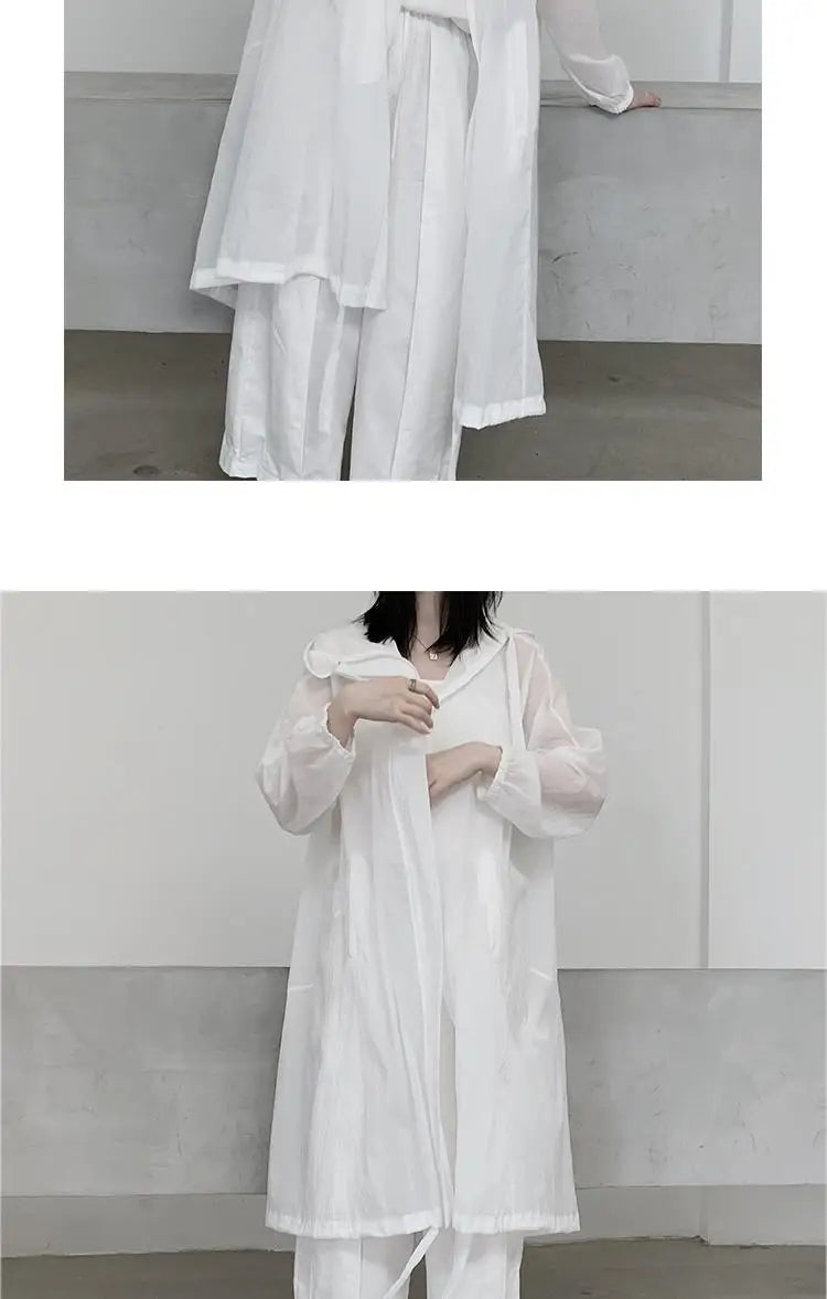 Jackets Women Hooded Chic Solid Breathable Casual Summer Simple Sun-proof Harajuku Long Style Streetwear Baggy Mujer Clothing