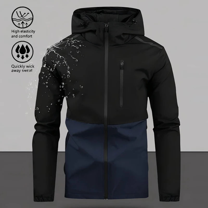 Man Waterproof Windproof Jacket Coats Men Cargo Hooded Hiking Outdoor Jackets Male Multi Pocket Sport Work Outerwear Windbreaker