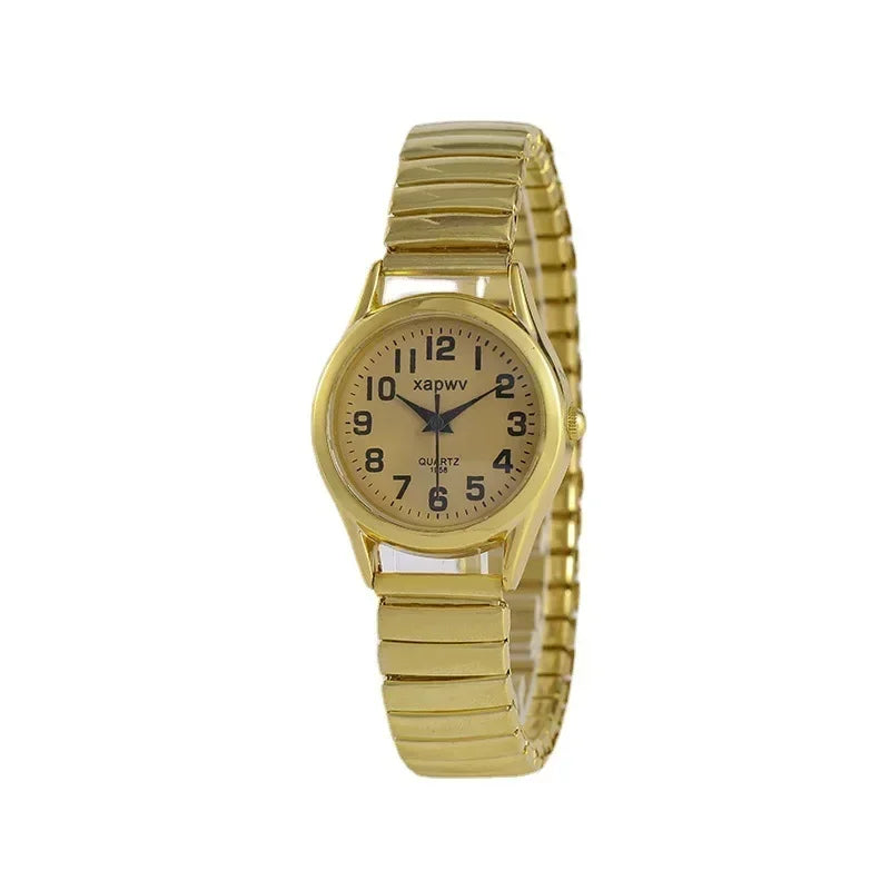 Fashion Watches for Women Stainless Steel Elastic Band Watch Black White Gold Pink Retro Ladies Bracelet Watch Reloj Mujer