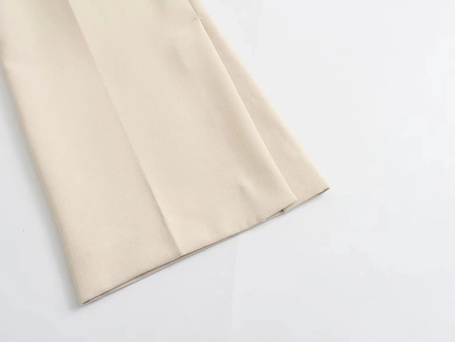 HH Women Elegant Solid Pant Suit Front Button Strapless Sexy Tank Tops + Side Slit Trouser Female Fashion Streetwear Sets