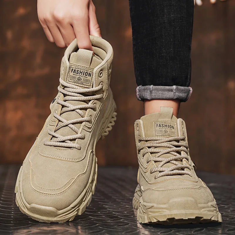 2025 New Autumn Winter Shoes for Men Outdoor Non-slip Wear-resistant Short Boots Fashion Comfort Casual Men's Shoes Botas Hombre