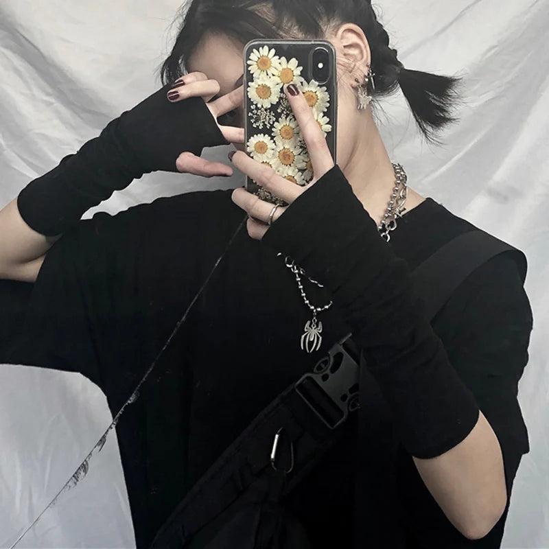 Winter Warm Long Sleeves Gloves for Man Women Fingerless Stripe Hip-Hop Knitted Elbow Mittens Elastic Outdoor Warmer Arm