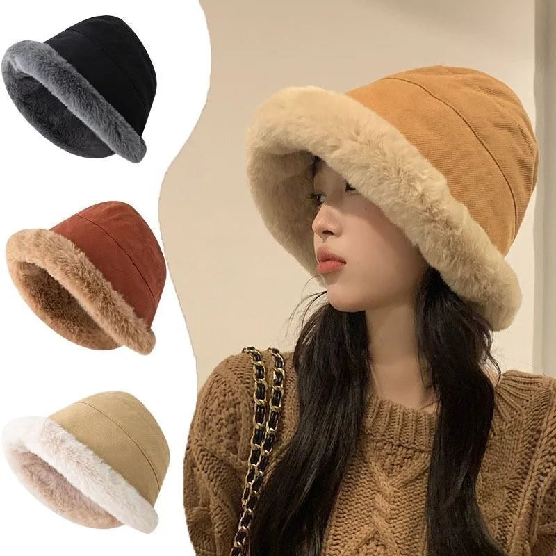 Women's winter outdoor fleece-lined warm hat, a fashionable winter accessory, Christmas and New Year gift, suitable for winter