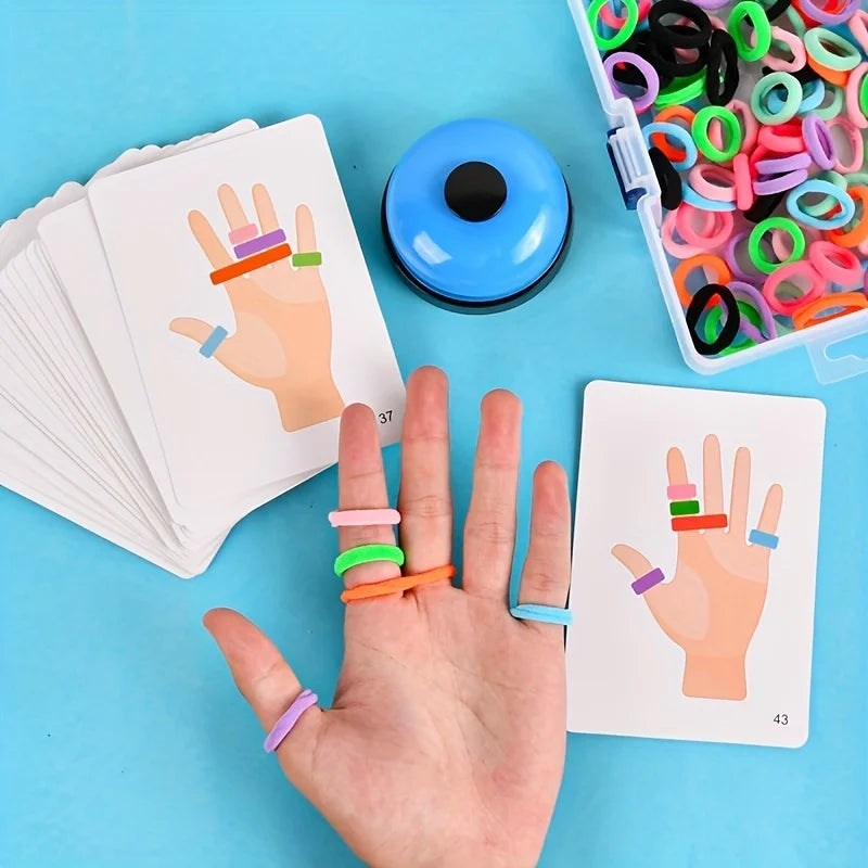 Kids Finger Ring Board Game Color Matching Toys Interactive Party Games Hand-eye Coordination Sensory Educational Toys For Child