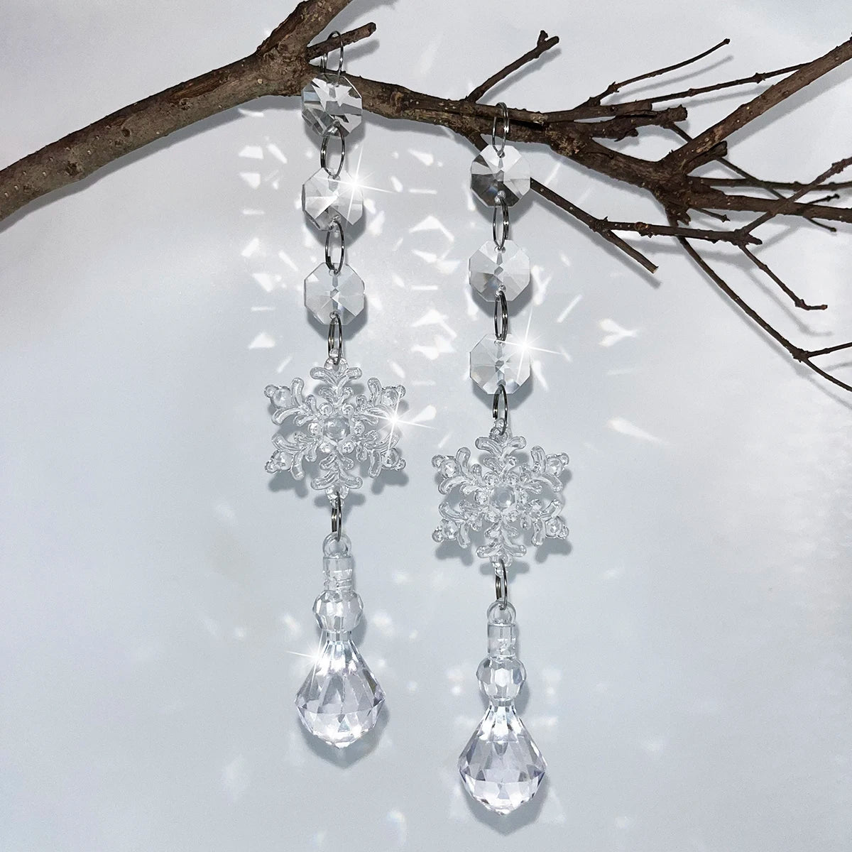 Outdoor Christmas Decoration Pendants, Curtains, Door Curtains, Home, Wedding Decor, Christmas Tree, Patio, 12Pcs