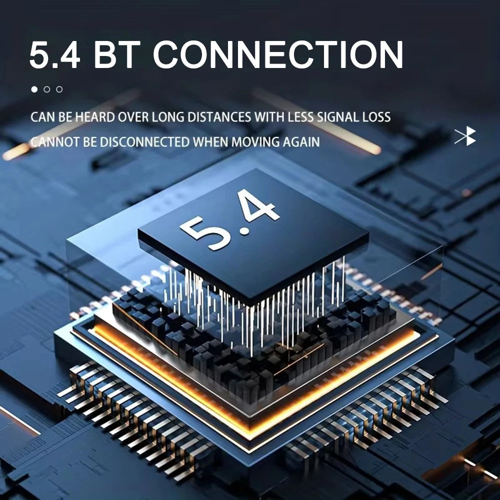 Bluetooth 5.4 Headphone Wireless Ear Hook Earphone LED HiFi Stereo Noise Reduction Clip Headset Waterproof Earbud For Phone New