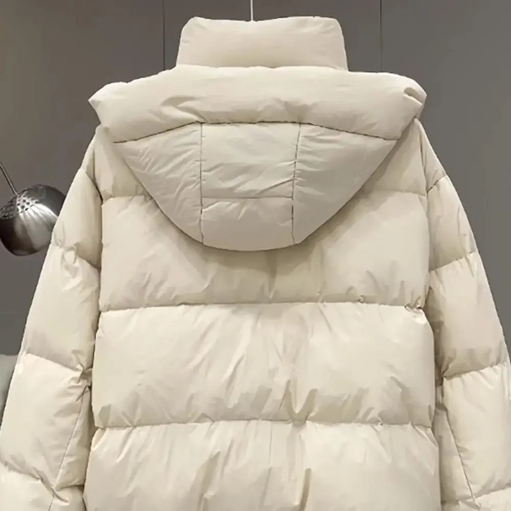 Women 2025 New Winter Jacket Casual Loose Down Coat Oversize Hooded Warm Soft Cotton Puffer Snow Wear Jackets
