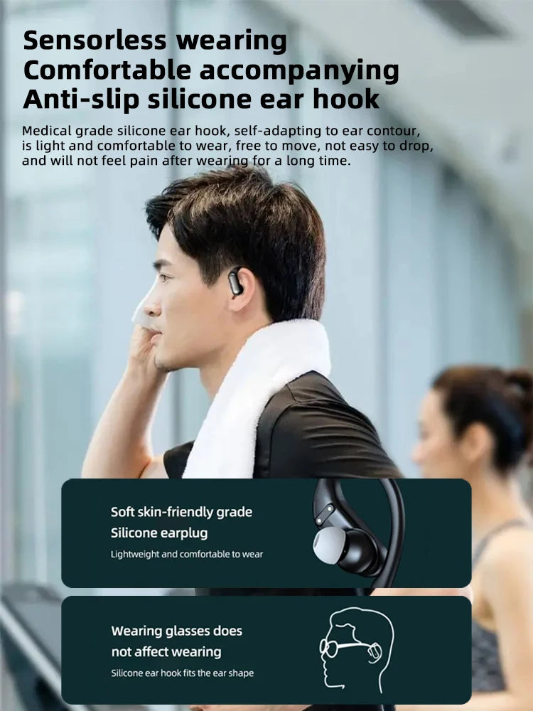 Wireless Bluetooth A520 Headset HD Sound Quality Stereo Universal Headset Touch Light Mini High Quality Earplugs Anti-Sweat