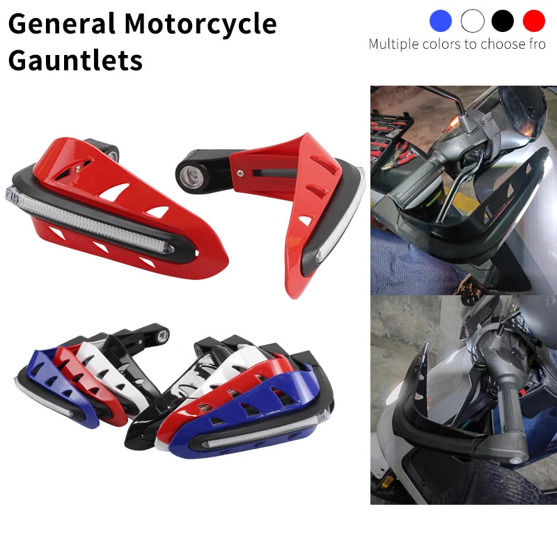 Motorcycle Handguards with LED Lights Motorbike Accessories Modification Protective Gear for ATV Bike Off Road Motocross ﻿