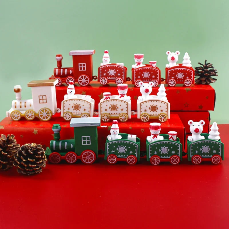 Christmas Cake Decor Ornaments Xmas Train Ornaments Merry Christmas Decor For Home Happy New Year 2023 Kids Favor Gifts