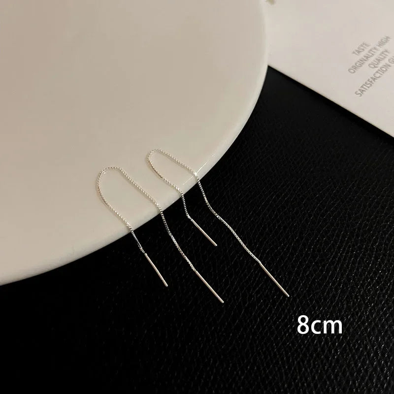 Accessories for Women Long Tassel Threader Earrings for Women Wave Shaped Simple Long Chain Earring Wedding Party Jewelry Gift