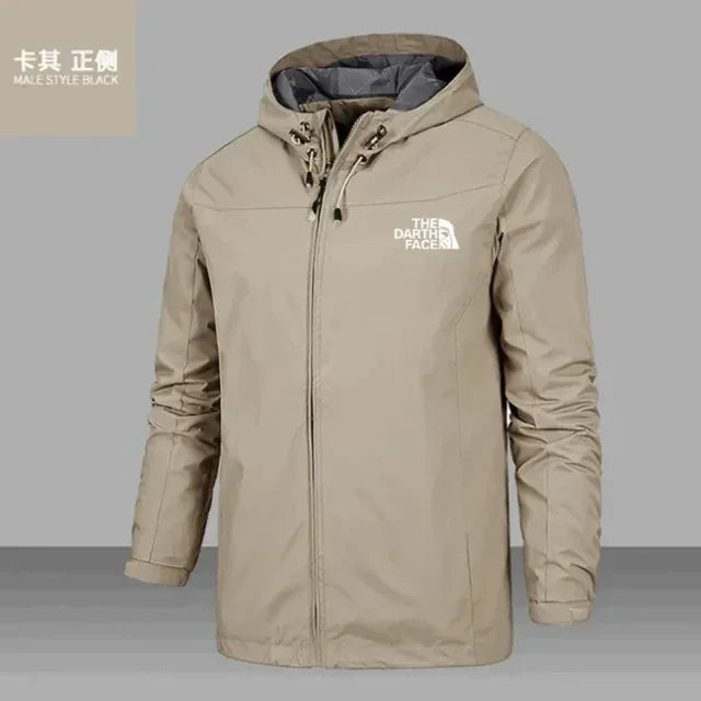 2025 Men's waterproof jacket, camouflage bomber coat with hood, high-quality windproof jacket, a genuine man's jacket