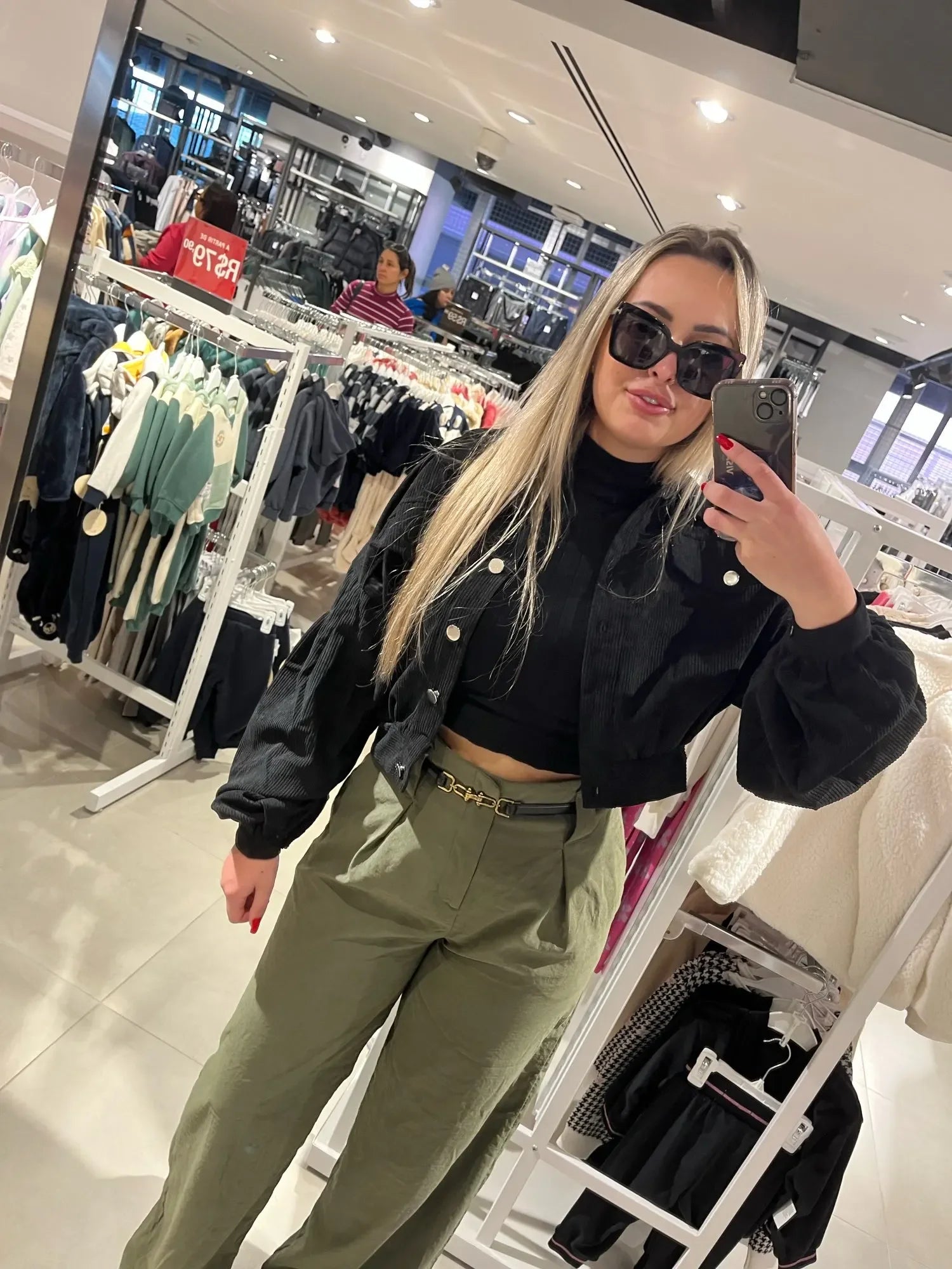 New Autumn Winter Jackets for Women Lantern Sleeve Tops Cropped Bomber Jacket Overcoat Outwear clothes Corduroy Coat 18047