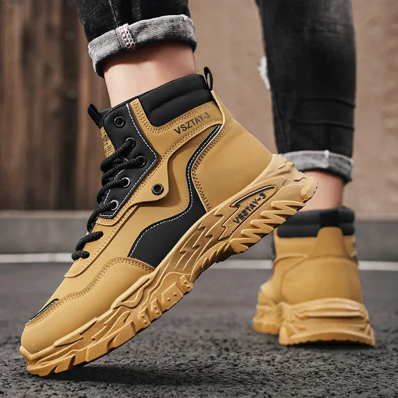 2025 New Autumn Winter Shoes for Men Outdoor Non-slip Wear-resistant Short Boots Fashion Comfort Casual Men's Shoes Botas Hombre