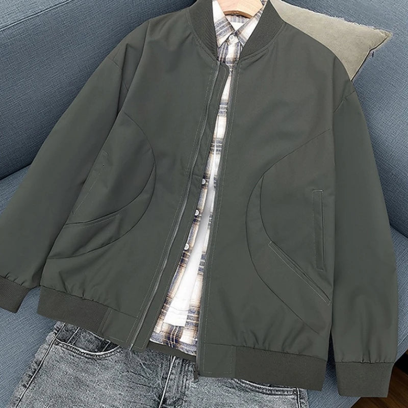 Men's Jacket Fashion Stylish Lightweight Windbreaker Casual Loose Soft Fashion High Quality Handsome for Mens Outdoor Men's Coat