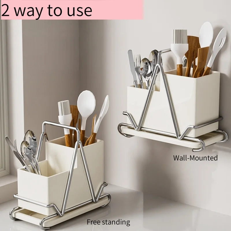 Kitchen Utensils Holder Large,Metal Utensil Organizer for Countertop,Utensil Crock for Spoon Spatula,Home Kitchen Decor