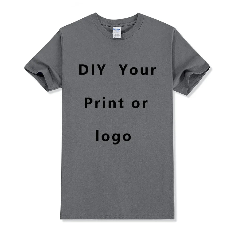 Custom T Shirt for Men And Women Design Your Own Logo Text Photo Front Back Free Both Side EU Size Cotton Personalized T-shirt