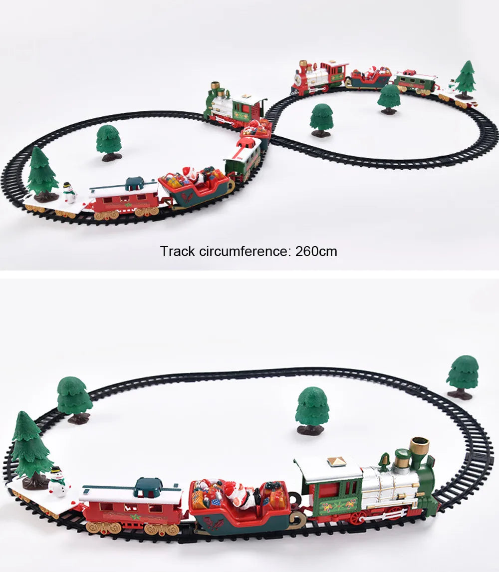 Christmas Train Toys Christmas Realistic Electric Train Set Toys Safe For Kids Gift And Party Home Xmas Tree Decoration