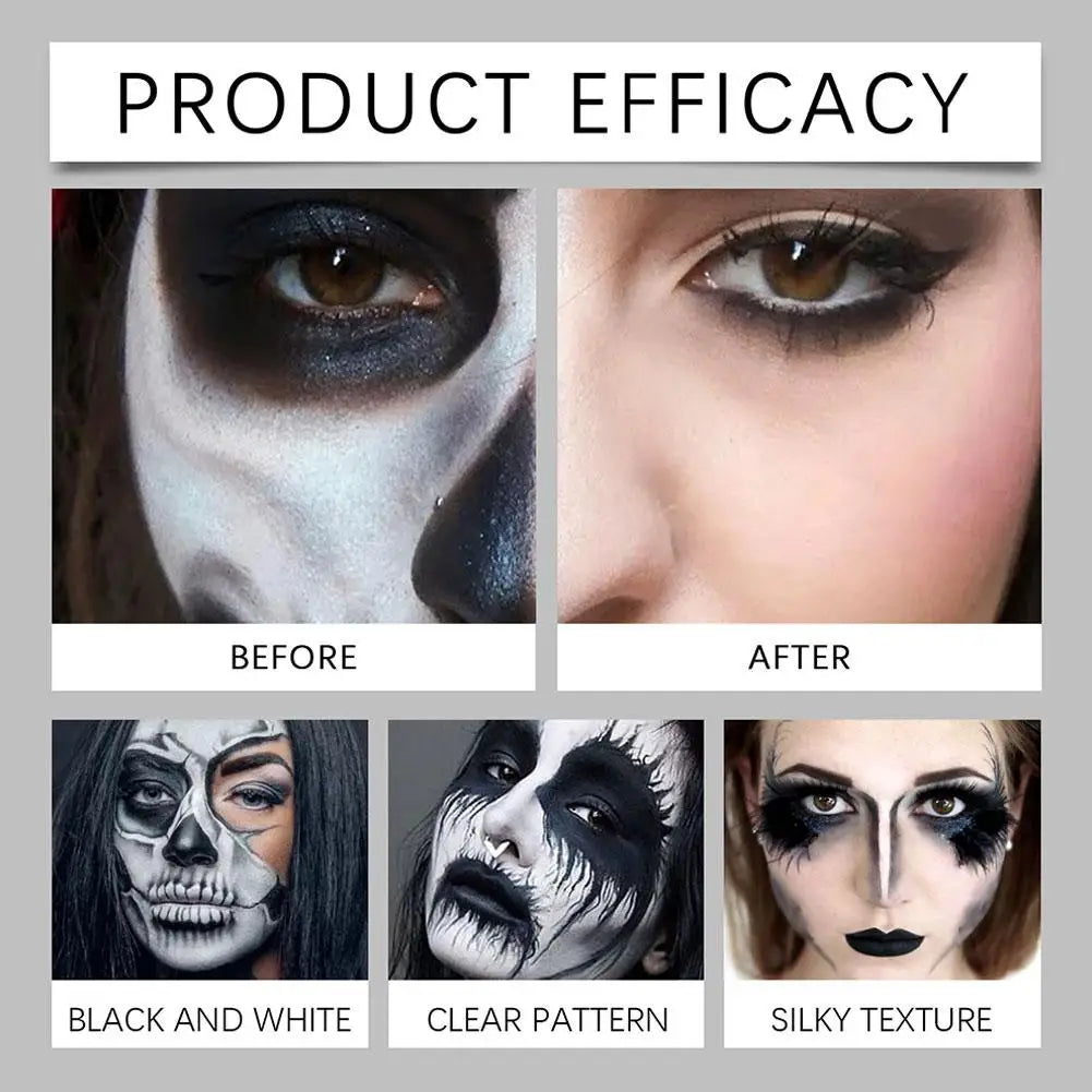 White Makeup Foundation Cream Concealer Halloween Cosplay Make-Up Lasting Cream Cosmetics Halloween Face Long Face White