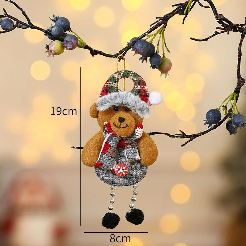 New Year 2022 Christmas Tree Decorations Cute Dolls Pendant Navidad 2021 Home Decor Christmas Tree Ornaments Xmas Gift